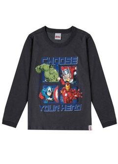 Camiseta Manga Longa Marvel Avengers - Malwee