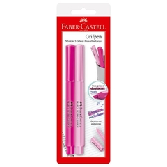 Pincel marca texto Grifpen - Blist 2 unidades - rosa - SM/MTRAZF - Faber-Castell