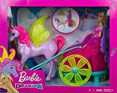 Barbie Dreamtopia Princesa Com Cavalo Pégasos E Carruagem GJK53 - Mattel - comprar online