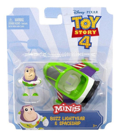 Mini Boneco Buzz Lightyear e Nave Toy Story 4