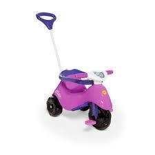 Triciclo Infantil Calesita com Empurrador - Passeio e Pedal Lelicita - DecorToys Presentes & Brinquedos