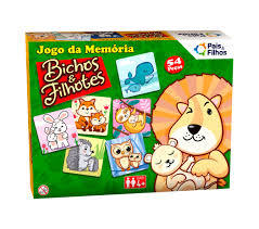 Jogo da memória - Bichos e filhotes - Pais & Filhos