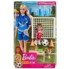 Playset e Boneca Barbie - Treinadora de Futebol - Barbie Tecnica - Loira - Mattel MATTEL