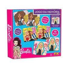Brinquedo Jogo de Memoria Da Barbie 12 Pares Fun 86889