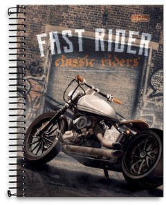 Caderno Espiral Fast Rider 96 folhas