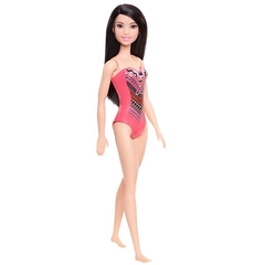 Boneca Barbie Praia Morena Maiô Coral Tomara Que Caia GHW38 - Mattel