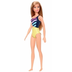 Boneca Barbie Praia Loira Maiô Amarelo GHW41 - Mattel - DecorToys Presentes & Brinquedos