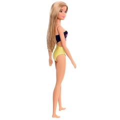 Boneca Barbie Praia Loira Maiô Amarelo GHW41 - Mattel - loja online