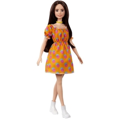 Boneca Barbie Fashionistas Vestido laranja