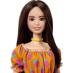 Boneca Barbie Fashionistas Vestido laranja na internet
