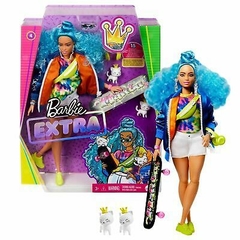 Barbie EXTRA Cabelo AZUL com Acessorios Mattel GRN27 na internet