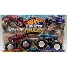 Hot Wheels Monster Trucks c/ 02 Monster Vette vs Bigfoot - Mattel