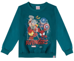Blusão Moletom Marvel Avengers Verde - Malwee