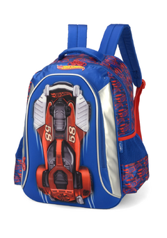 Mochila Escolar Hot Wheels 3D Vermelho - Luxcel - comprar online