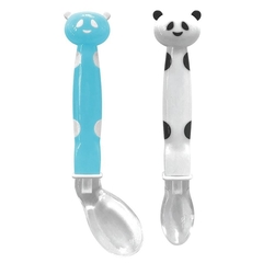 Kit 2 Colheres De Panda Em Silicone Azul - Buba 08234 - comprar online