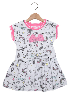 VESTIDO LILICA RIPILICA BABY ARCO IRIS CINZA TAM 2P (8858)