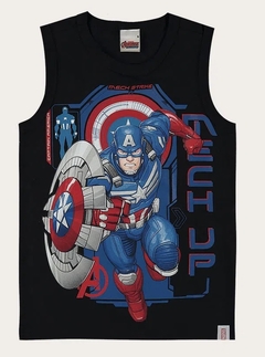Camiseta Regata Avengers Capitão América - Malwee Kids