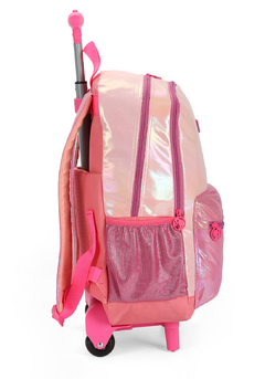 Mochila com Rodinhas Barbie Pink Holográfica - Luxcel - loja online