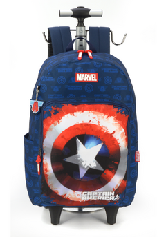 Mochila com Rodinhas Capitão América Avengers - Luxcel - comprar online