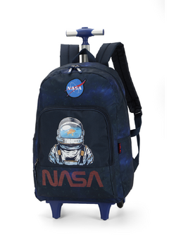 Mochila com Rodinhas Nasa Astronauta Azul - Luxcel na internet