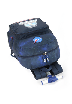 Mochila com Rodinhas Nasa Astronauta Azul - Luxcel