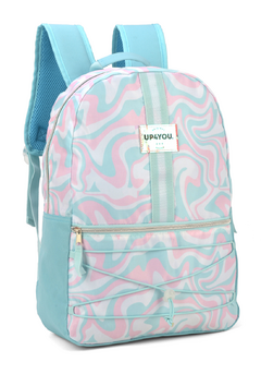 Mochila Escolar Tie Dye Verde Up4You - Luxcel - comprar online