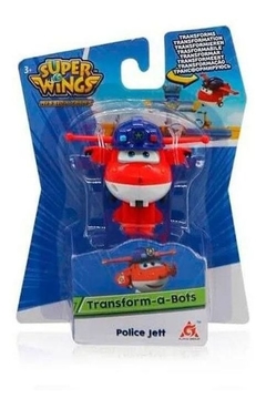 Super Wings Mini Change Em Up Police Jett 6 Cm Transforms Fun - comprar online