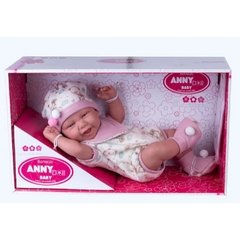 Boneca Anny Doll Baby Menina Reborn Macacão Babador Cotiplás