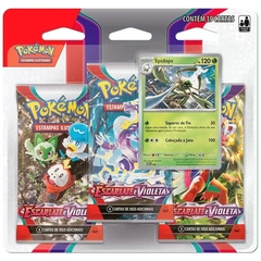 Pokémon Blister Triplo Spidops Escarlate e Violeta 19 Cartas - Copag