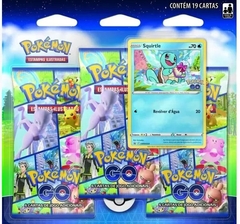 Blister Triplo Pokémon GO Squirtle 19 Cartas - Copag