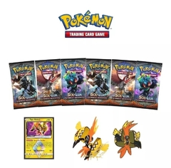 Box Pokémon Sol e Lua Tapu Koko Coleção com Broche e Miniatura 37 cartas - Copag - comprar online