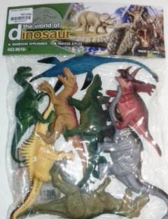 The World of Dinosaur - Sacola com 8 dinossauros