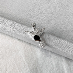 dije colibrí cubic black silver