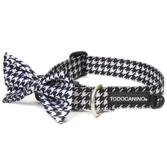 Collar + Bow Tie Houndstooh