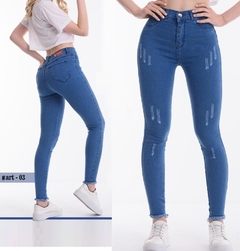 Pack de 3 Jeans tiro alto intermedio con desgaste art 03 MZ - comprar online