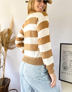 Sweater rayado de lana acrilica - comprar online