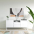 Mueble blanco para tv con estructura de hierro y cajones | Belgrano Home