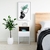 Mesa auxiliar minimalista acabado madera paraíso con 1 cajón y estructura metálica blanca | Belgrano Home
