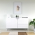 Mueble minimalista industrial laqueado blanco con base de hierro blanco | Belgrano Home