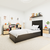 Elegante cama de color negro para dormitorio de diseño | Belgrano Home