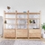 Amplio mueble modular para TV y living con acabado completo en madera paraíso | Belgrano Home