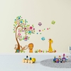 Adesivo Infantil Zoo Arvore Animais Personalizado