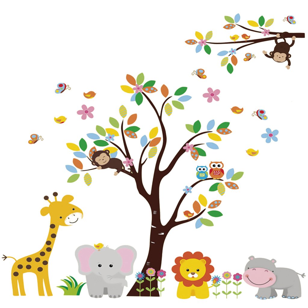 Desenho de macaco bonito • adesivos para a parede jardim zoológico