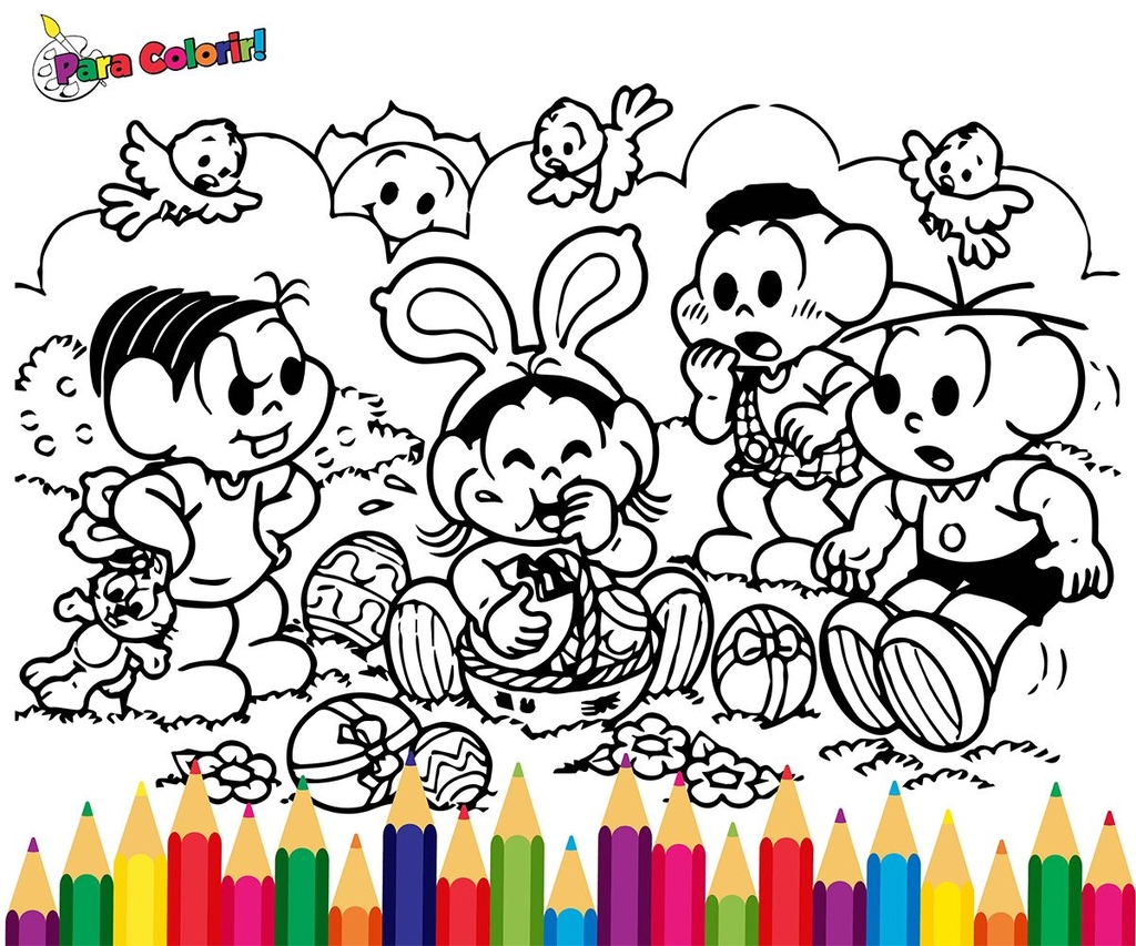 64 Desenhos da Turma da Mônica para Colorir