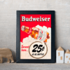 Quadro Cerveja Budweiser para Area da Churrasqueira Cod 108