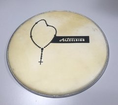 **PROMOÇÃO **PELE EM COURO 11" - ARO ALUMÍNIO - Arte "TERÇO" - buy online