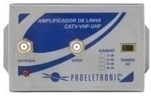 Amplificador De Linha 20db Pqal-2000 Proeletronic Vhf Uhf (Frete Gratis p/SP Capital) - comprar online