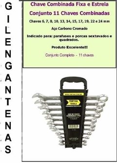 Kit Jogo Chave Combinada 11 Peças 6mm A 24mm Fertak - comprar online