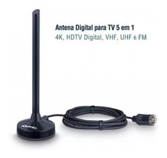 Antena Digital Aquário 5 Em 1 Vhf Uhf Fm Hdtv 4k Dtv-100p - comprar online