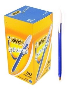 Bolígrafos BIC 1mm Opacos azul  x50